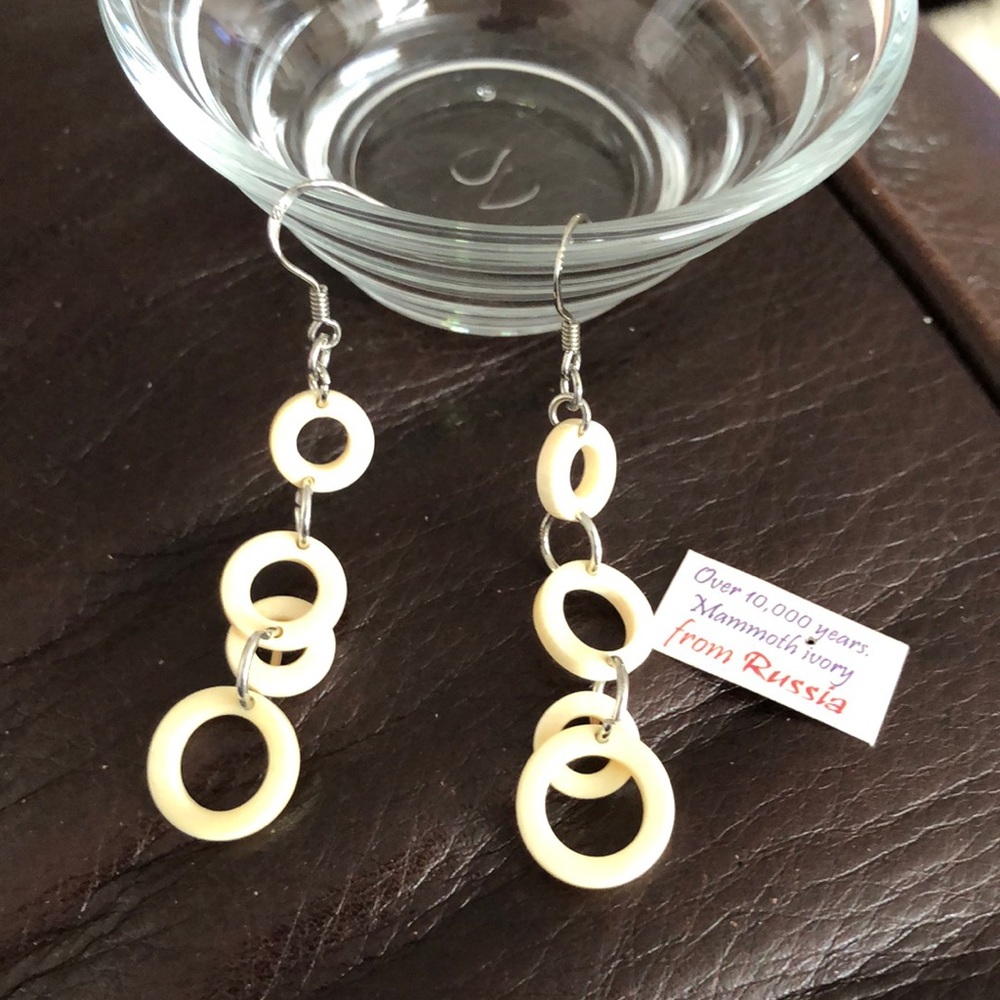 NWOT Mammoth ivory from Russia Earrings